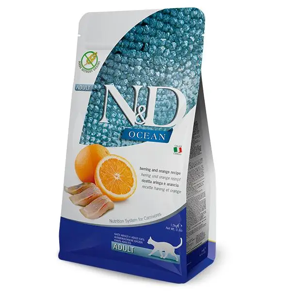 FARMINA N&D CAT OCEAN ARENQUE 300GR / Alimento completo para gatos adultos