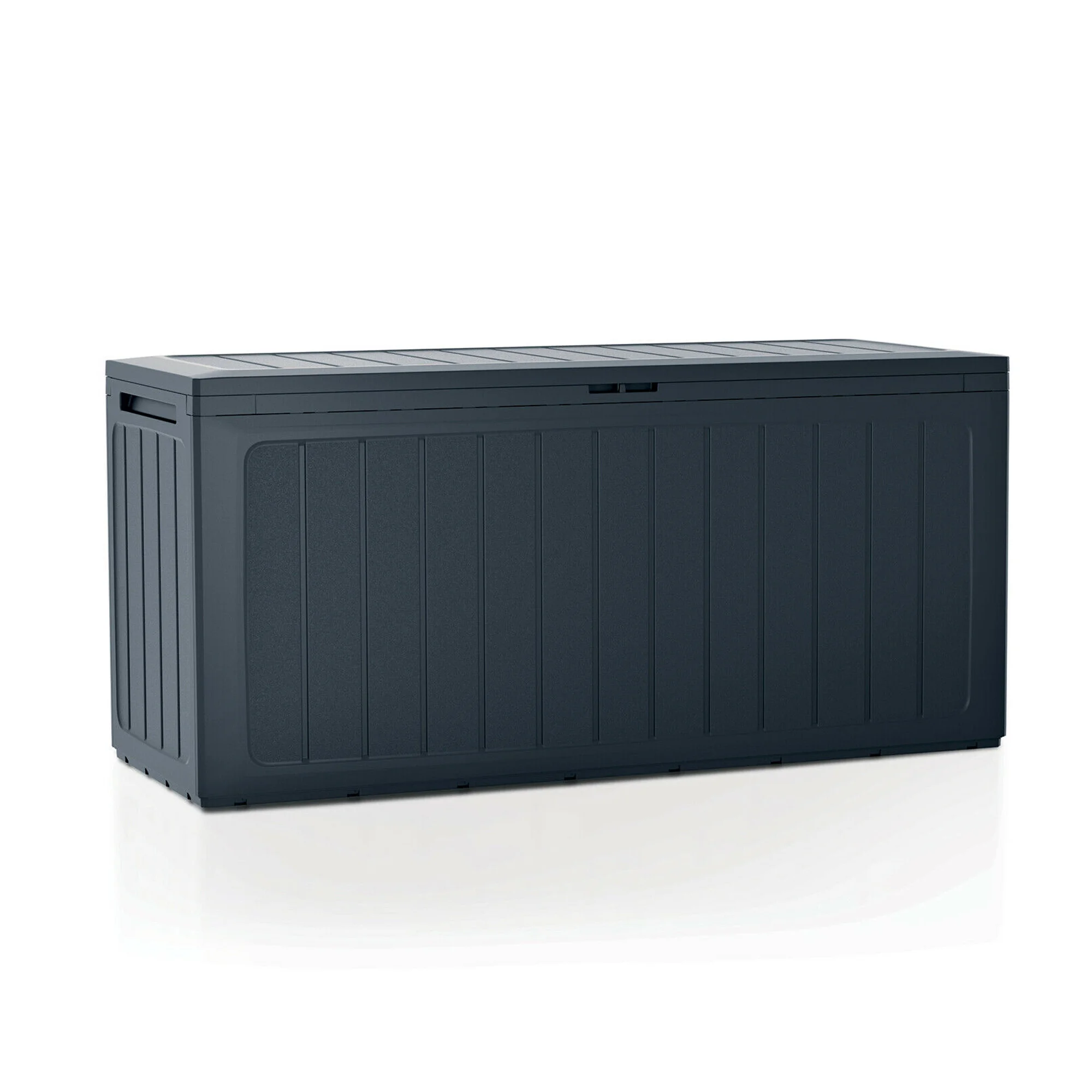 Baul de jardin 280 litros Prosperplast Boardebox de plastico en color antracita 116 x 43,3 x 55 cm