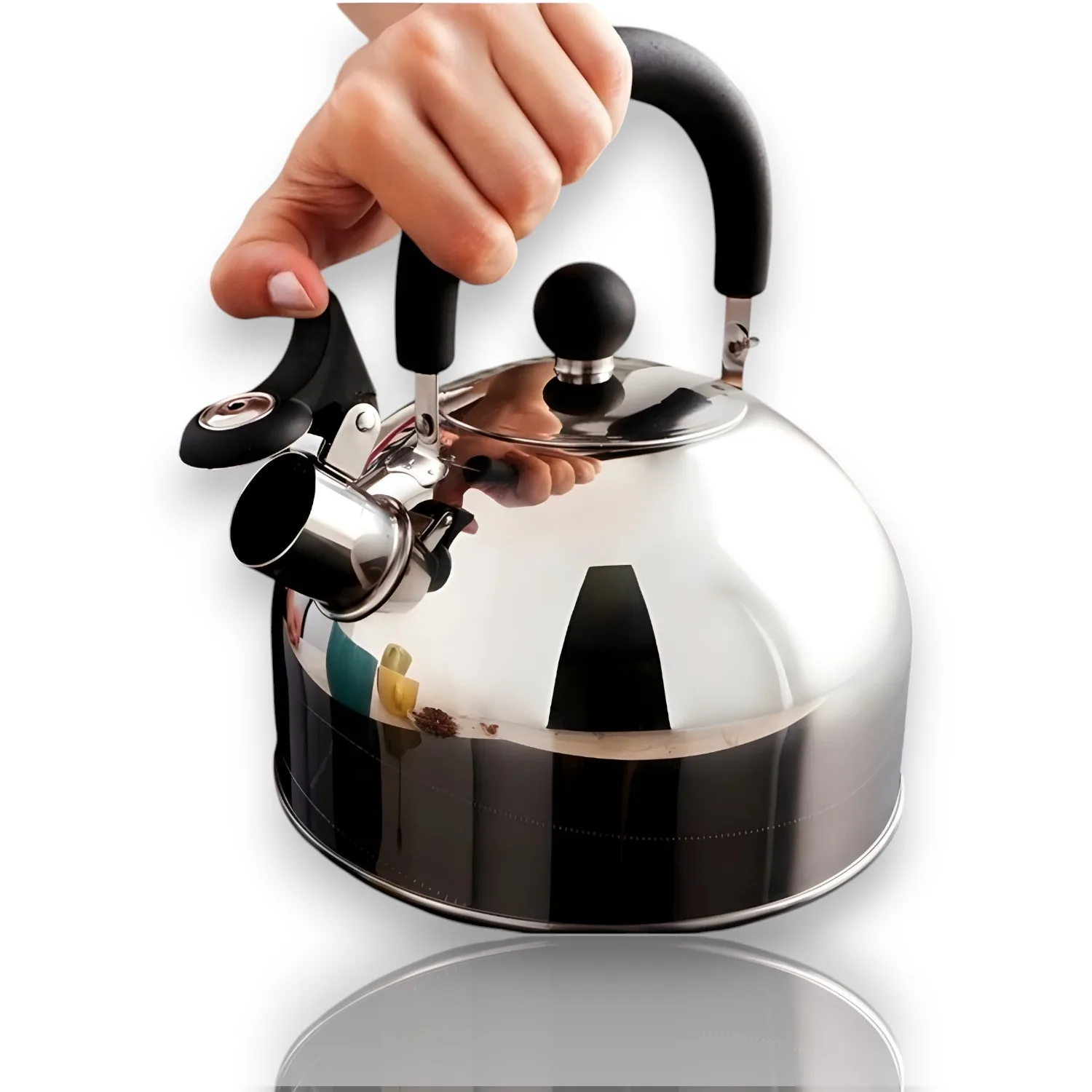 Teapot with capacity of 3 liters-made of stainless steel-kettle Ideal for home-Kitchen & Go.