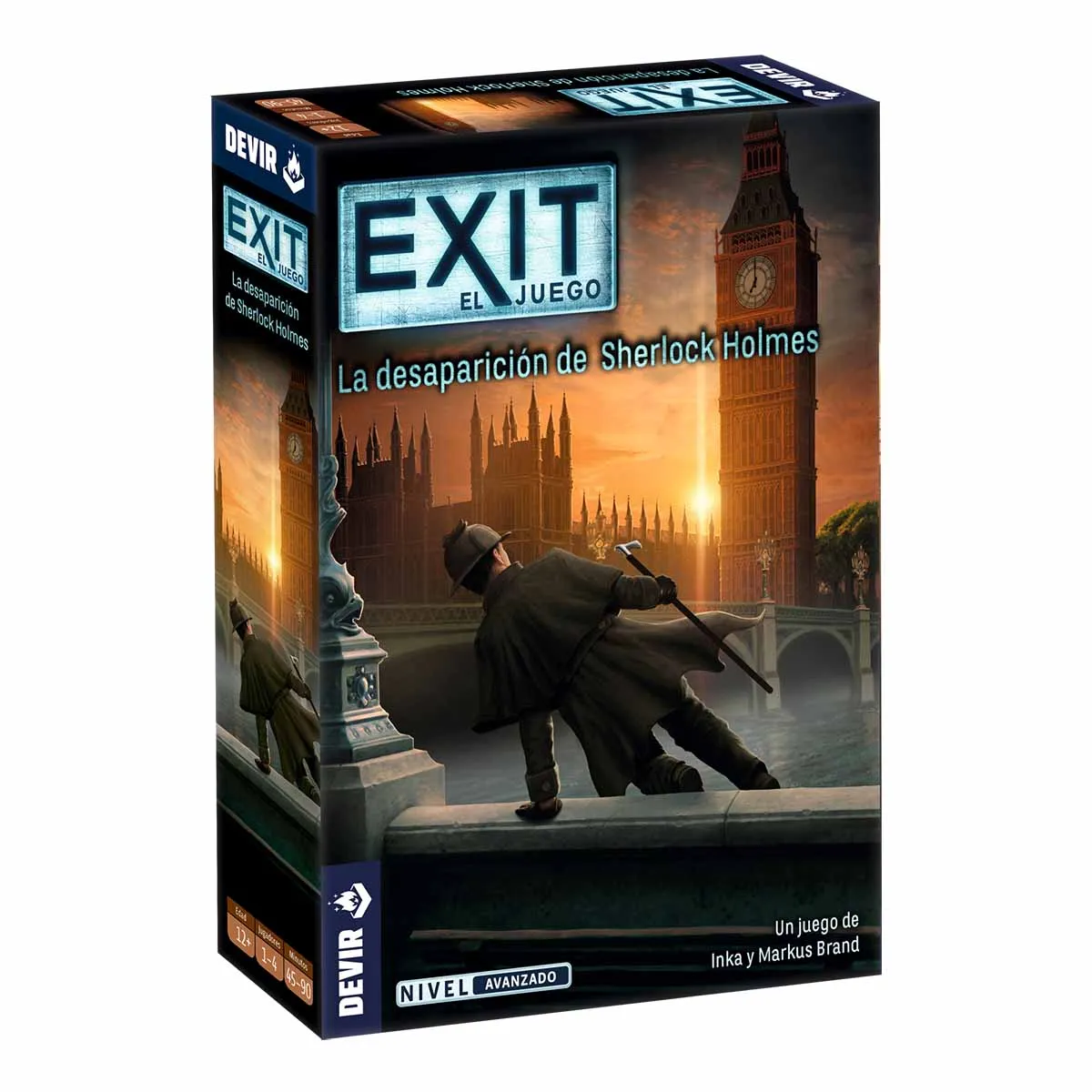Help Sherlock Holmes Solve the Mystery - Exit Game by Devir, Spanish Board Game for 1-4 Players, Ideal for Ages 12+, Compact Format, Advanced Escape Room Challenge