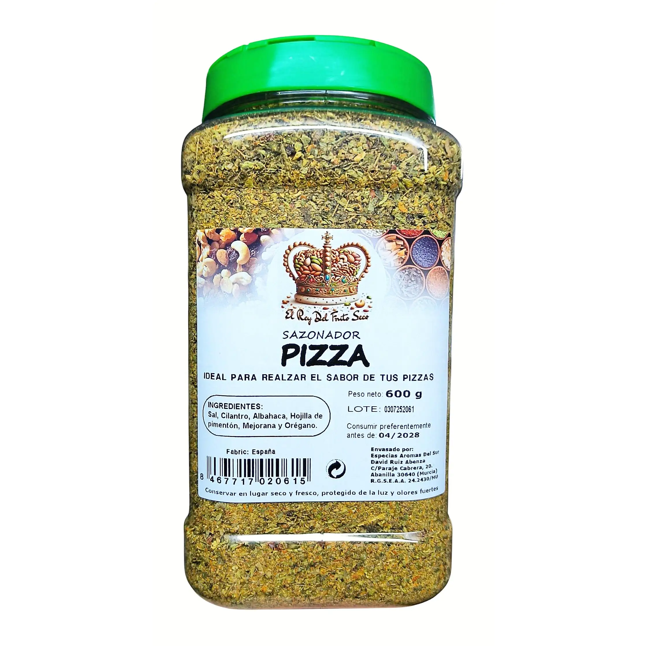 Sazonador para Pizza 600 gr - Mezcla Especias para Pizza - El Rey del Fruto Seco