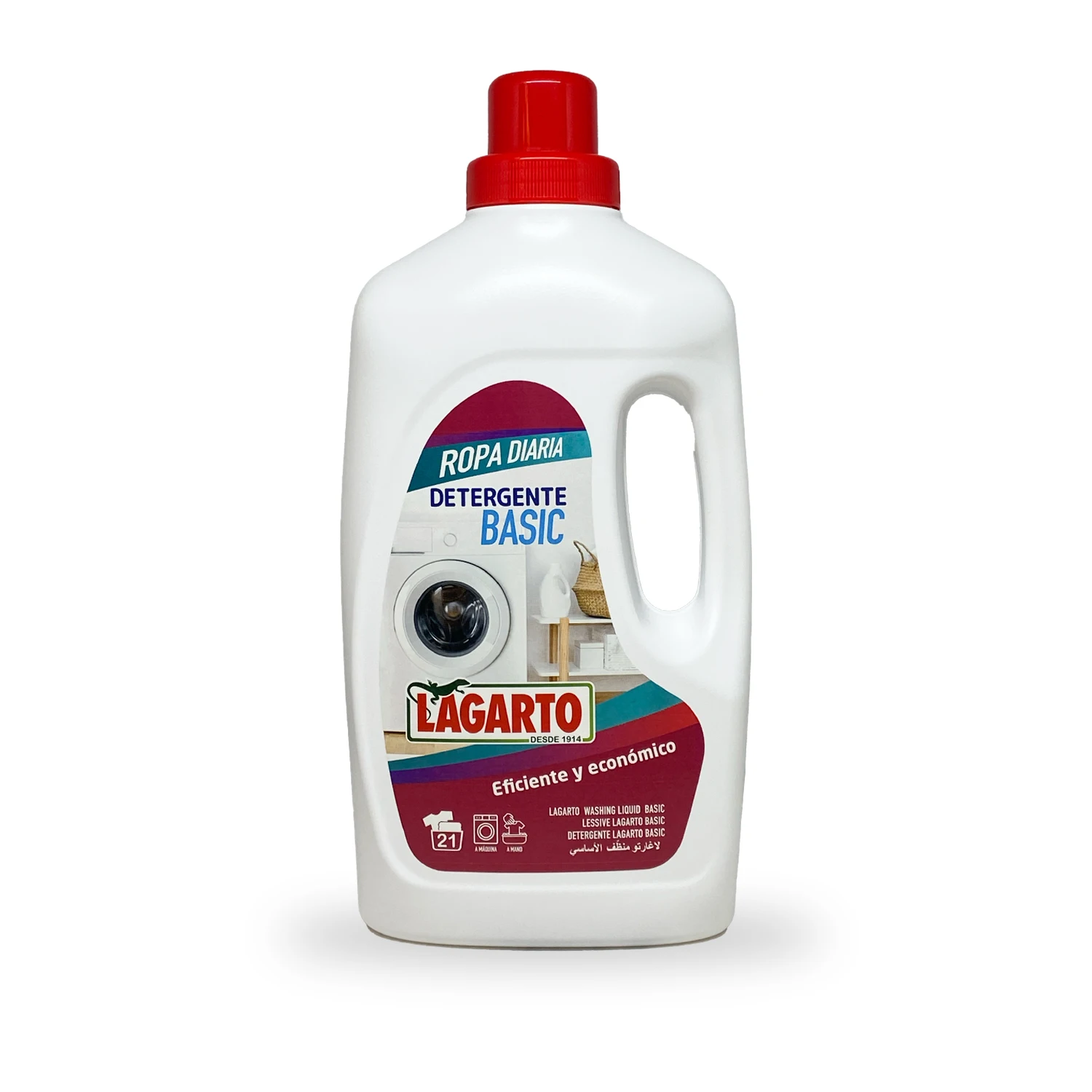 Lagarto – caja 10 botellas detergente liquido BASIC  21 lavados