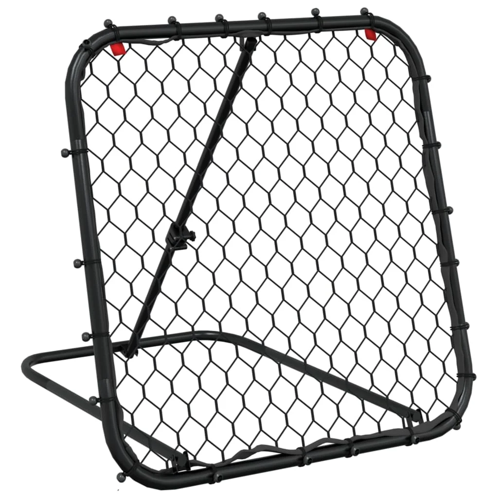 VidaXL soccer rebounder adjustable black steel 84x73x60-80 cm