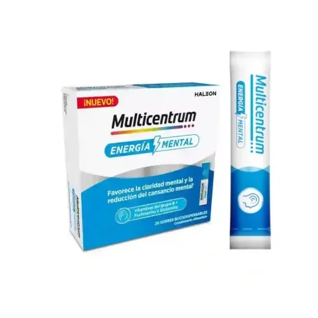 Multicentrum energía mental 20 sobres bucodispersables, sasbor maracuyá