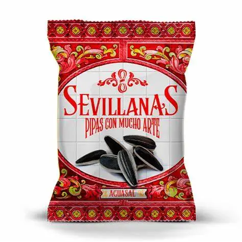 Pipas sevillanas caja 10 unidades aguasal  sabor Sevilla con arte mejor calidad