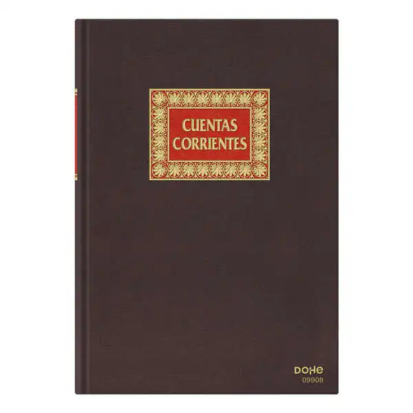 Dohe libro de contabilidad cuentas corrientes - folio natural - encuadernacion en tela - 100 hojas papel offset registro de 100gr