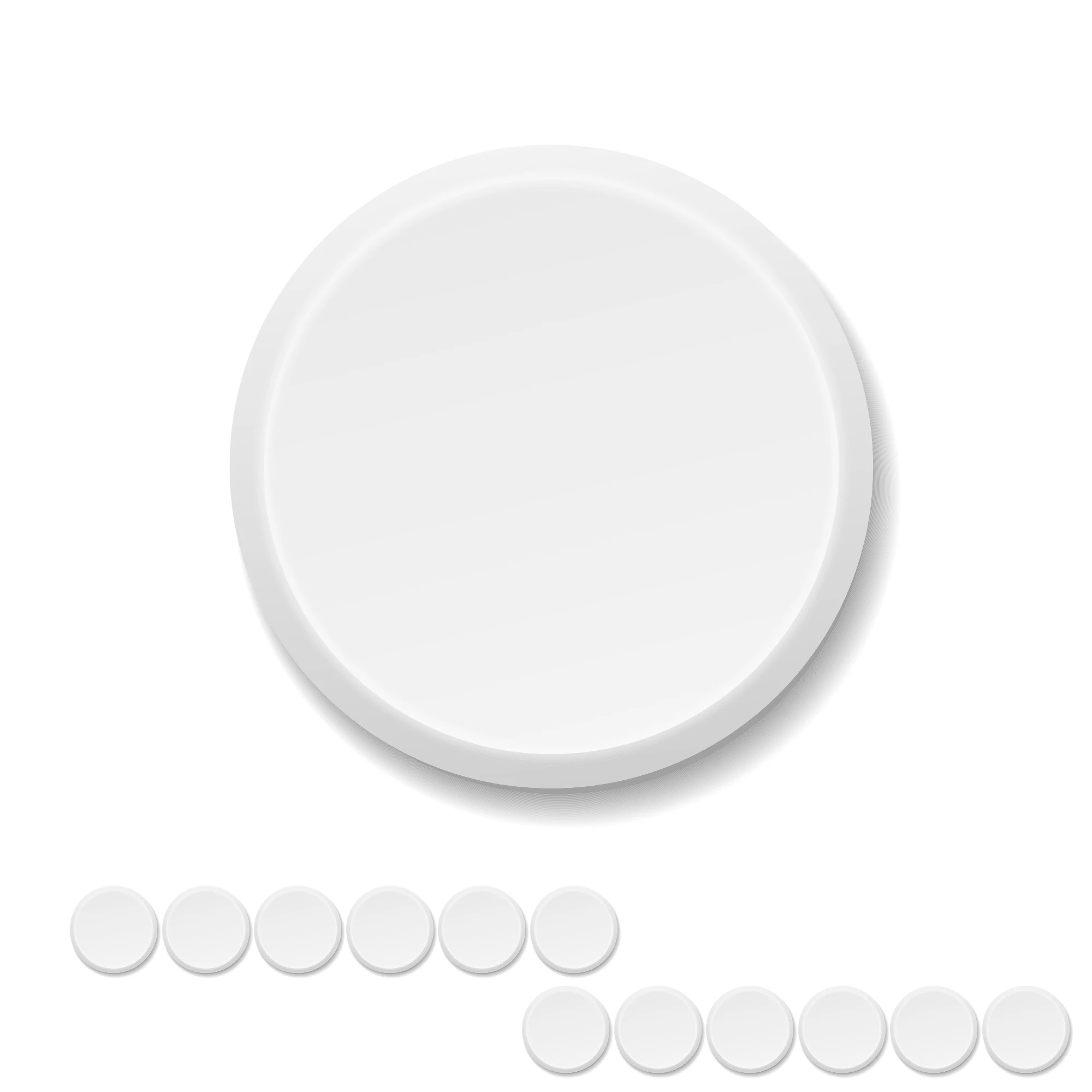 XILMARK Tapas de Plástico Reutilizables para  Vasos de yogurt, Tapas Reutilizables Tarros Yogurteras, Tapas para Tarros de Yogurt compatibles con danone, Mercadona, Carrefour, la lechera, ect..., diámetro 56 mm. Pack 12 unidades