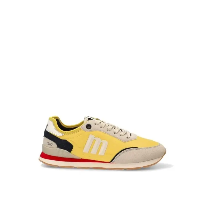Zapatillas Casual Mustang - Hombre - Suela Plana - Modelo 84859 - Color Mostaza