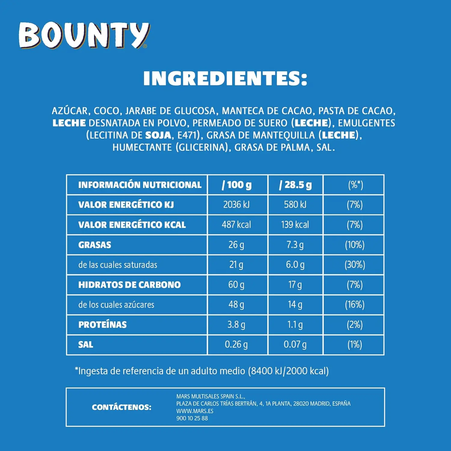 Bounty coconut chocolate coated with delicious milk chocolate (24 units of 57g) #3