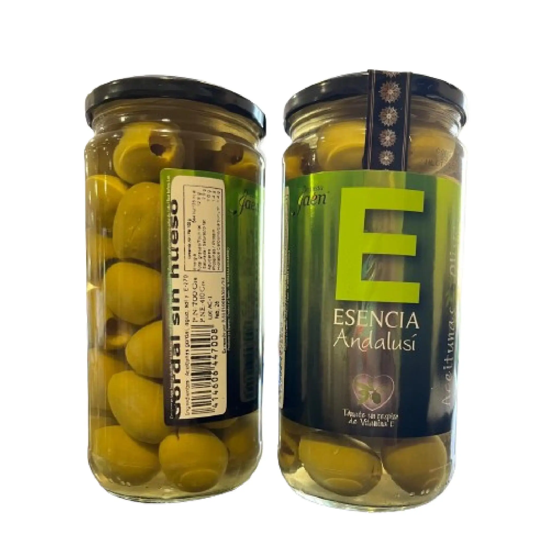 Aceitunas Gordal Sin Hueso 700 gr en tarro de cristal. ESENCIA ANDALUSÍ GOURMET