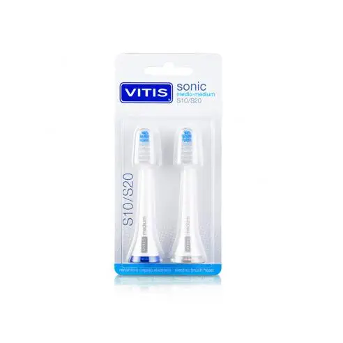 VITIS CEPILLO DENTAL ELECTRICO VITIS SONIC S10/S20 MEDIO 2U RECAMBIO CABEZAL