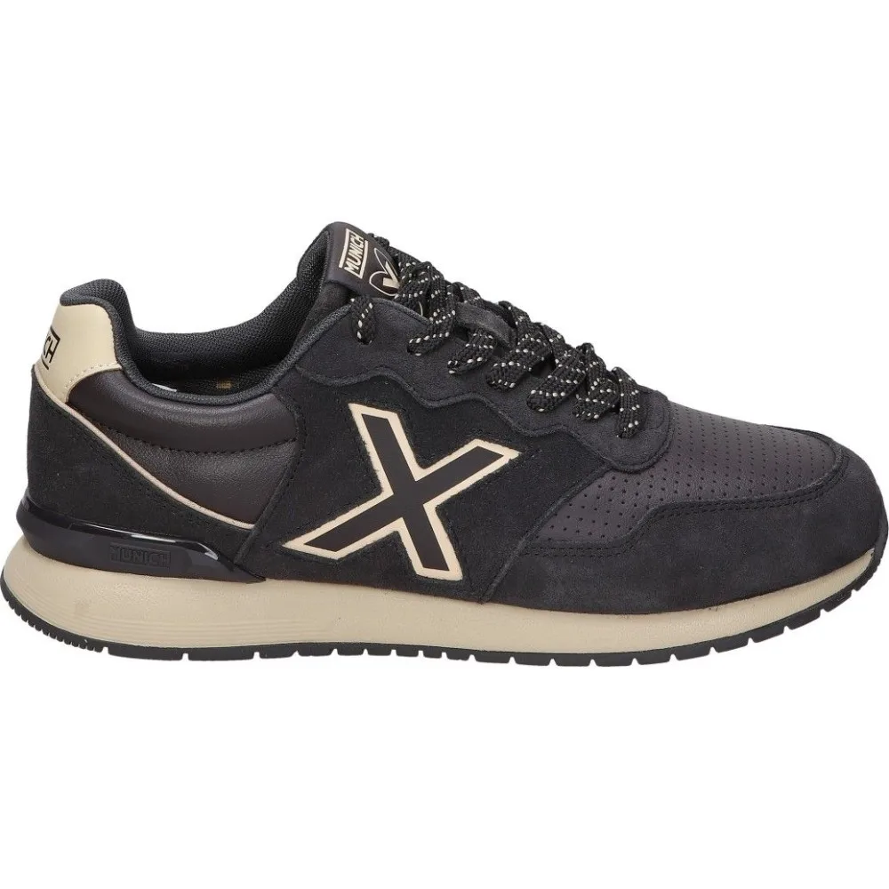 MUNICH | Zapatilla Munich Dash 270 para Hombre – Deportiva en Color Negro con Detalles en Beige – Sneaker con Cordones – Estilo Casual – Versátiles y Combinables – Cómodas – Modelo 4150270