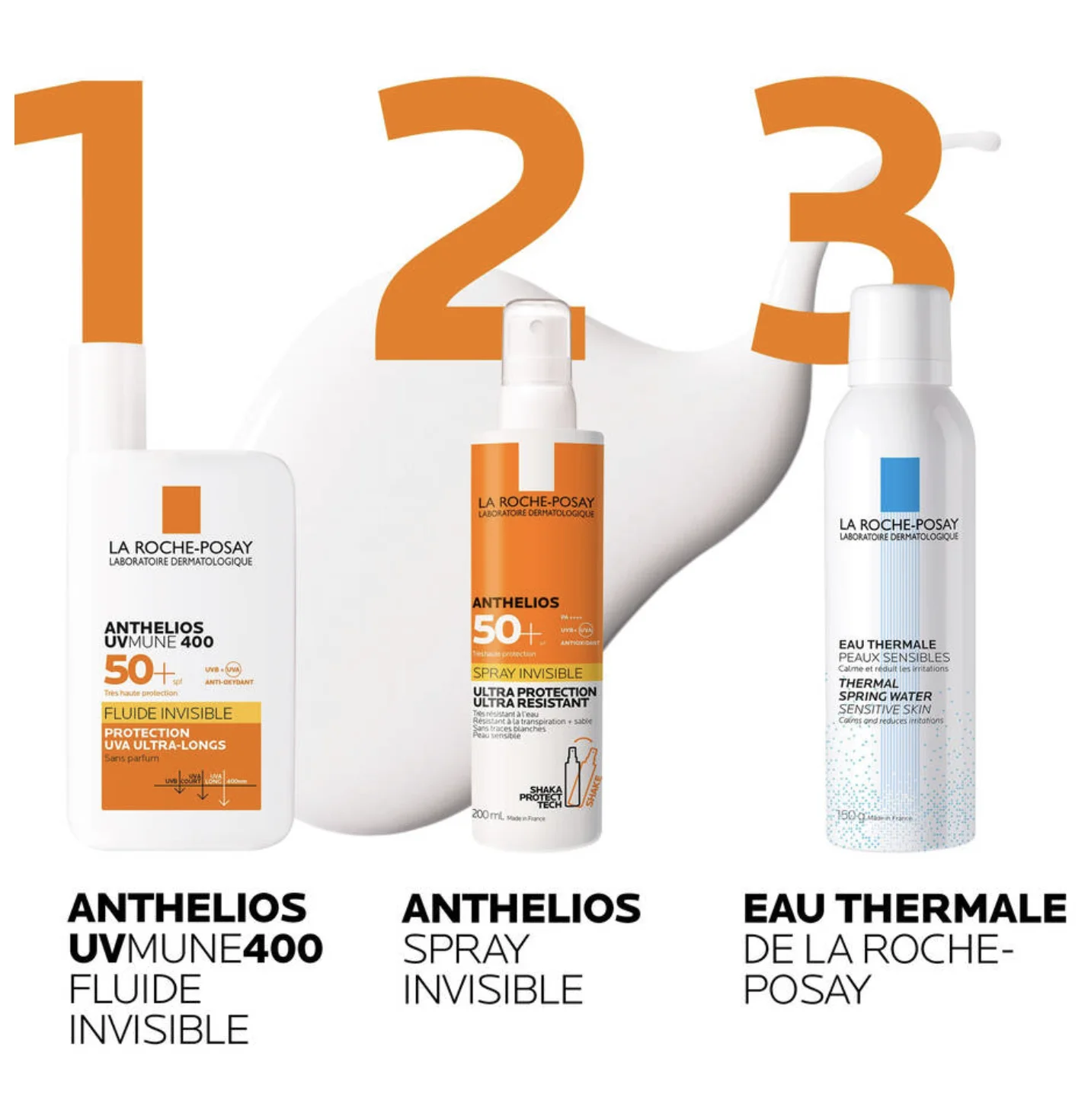 La roche-posay - anthelios uvmune 400 invisible fluid sun cream without perfume spf 50+