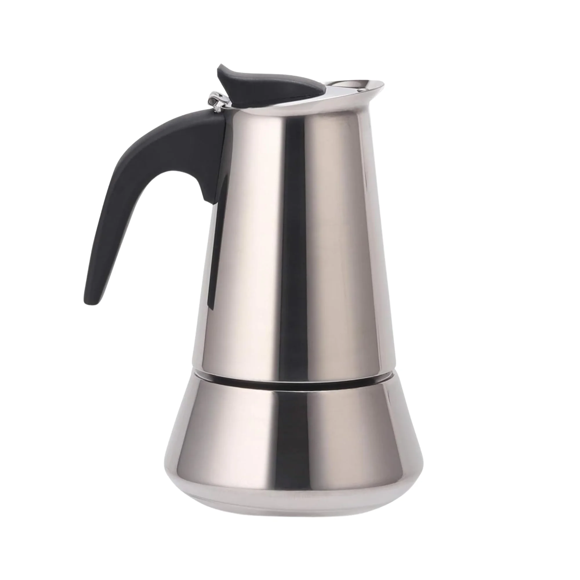 Cafetera Italiana Cuperinox Acero Inoxidable para Inducción ☕ | 2, 4, 6, 10 y 12 Tazas | Antigoteo, Mango Anticalor | Compatible con Gas, Vitro y Lavavajillas