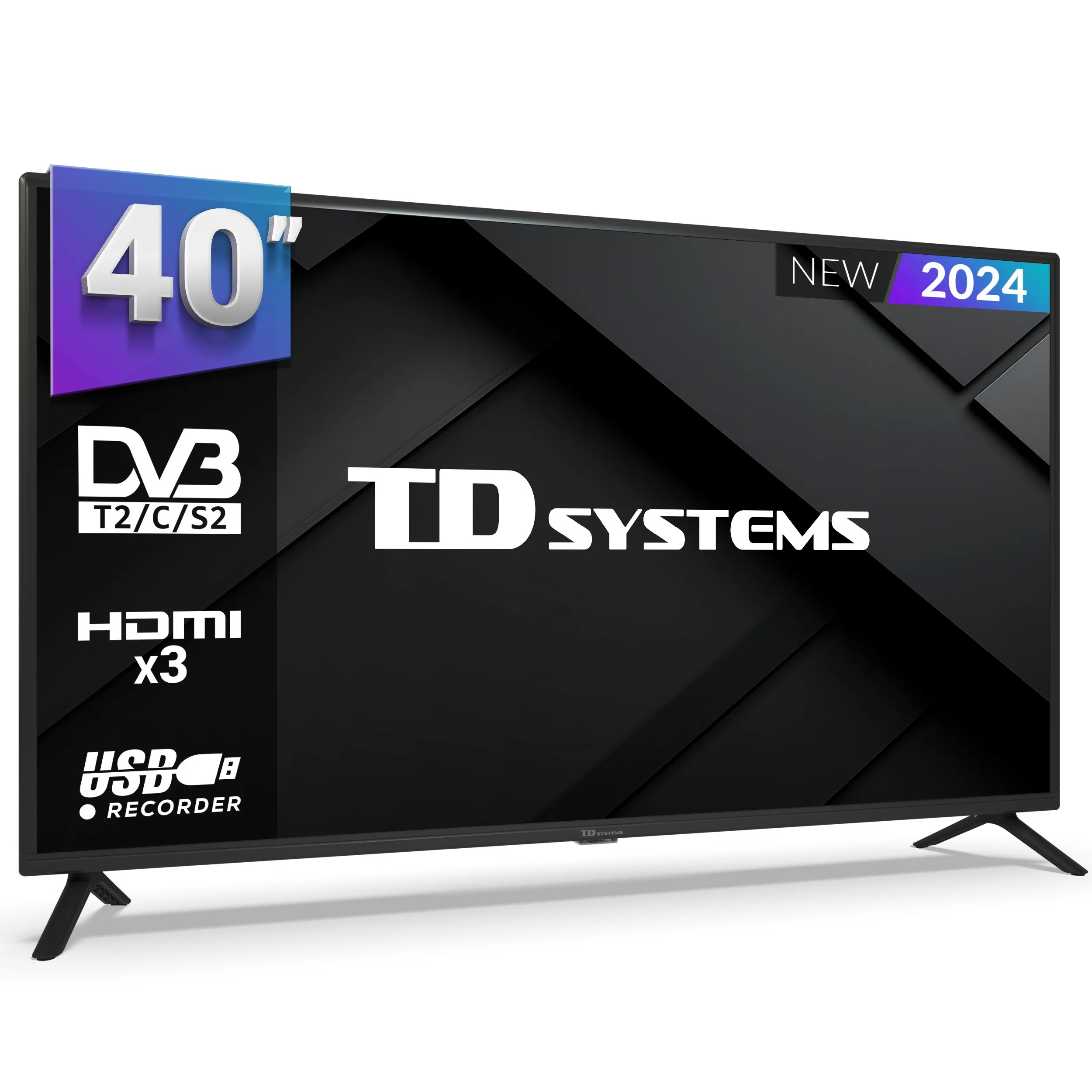 40 inch Full HD TV, USB recorder player, digital tuner DVB-T2/C/S2 - TD Systems K40DLC19F