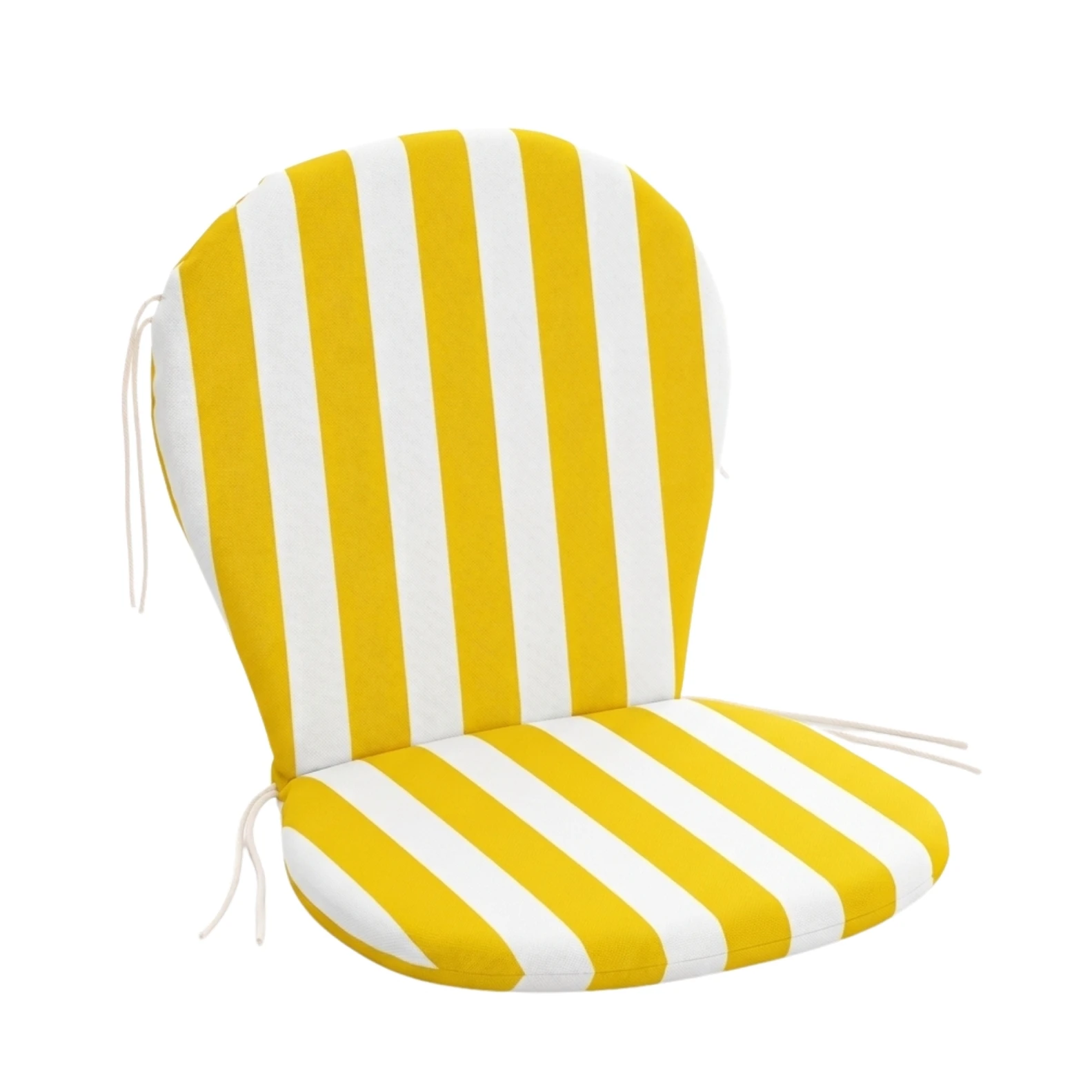 PIND Cojín para Silla de Exterior en Forma de Guitarra Rayas Pack 1/2 Unidades - Almohadilla Acolchada para Silla 50x92x3,5 cm con Cremallera y Cordones Ajuste.