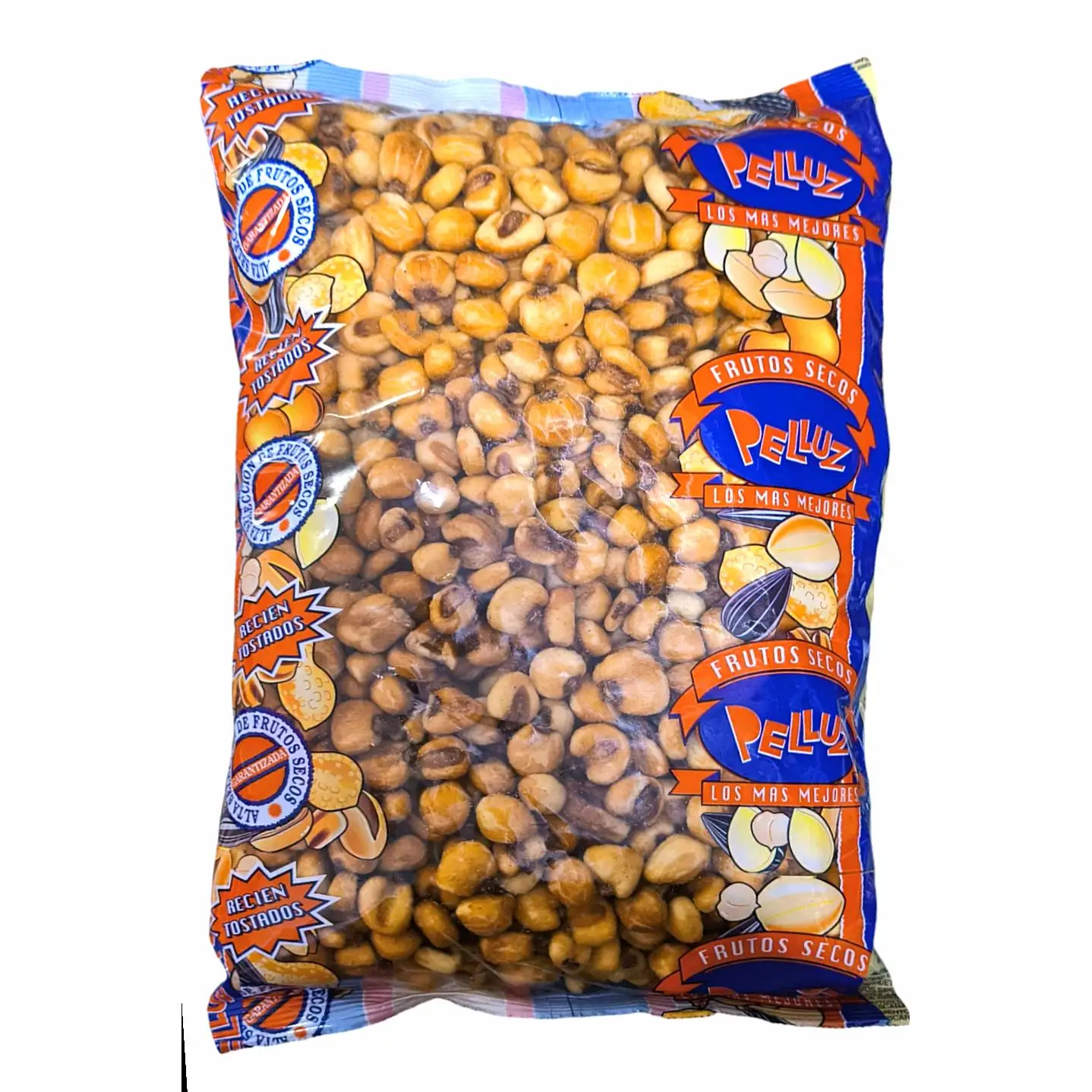 Maíz Gigante Frito 1 Kg - Sin Conservantes ni Colorantes - Aceite Alto Oleico - Snack Crujiente y Sabroso - Marca Pelluz