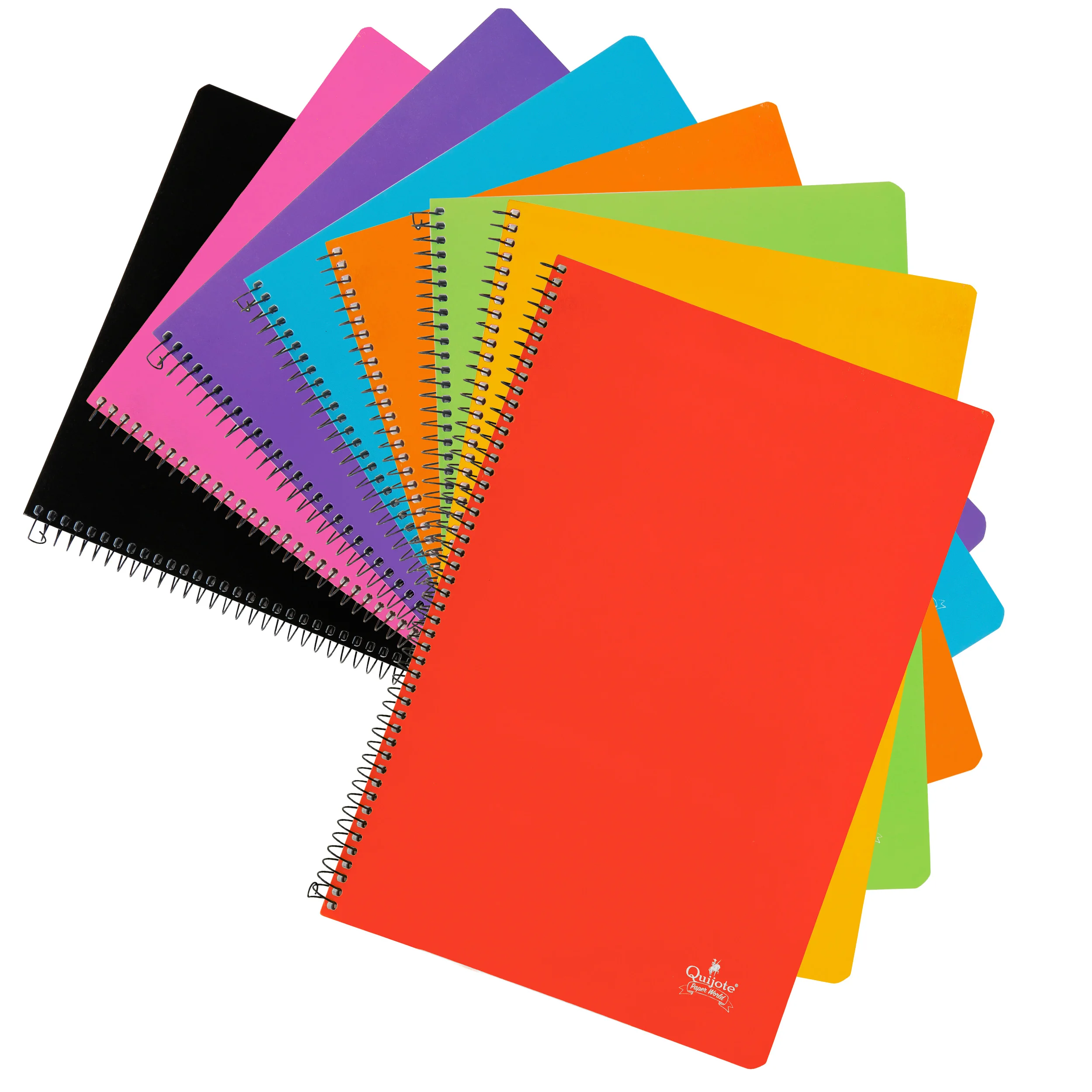 Quijote Paper World Cuaderno A4 Espiral Tapa Normal Hojas Lisas.