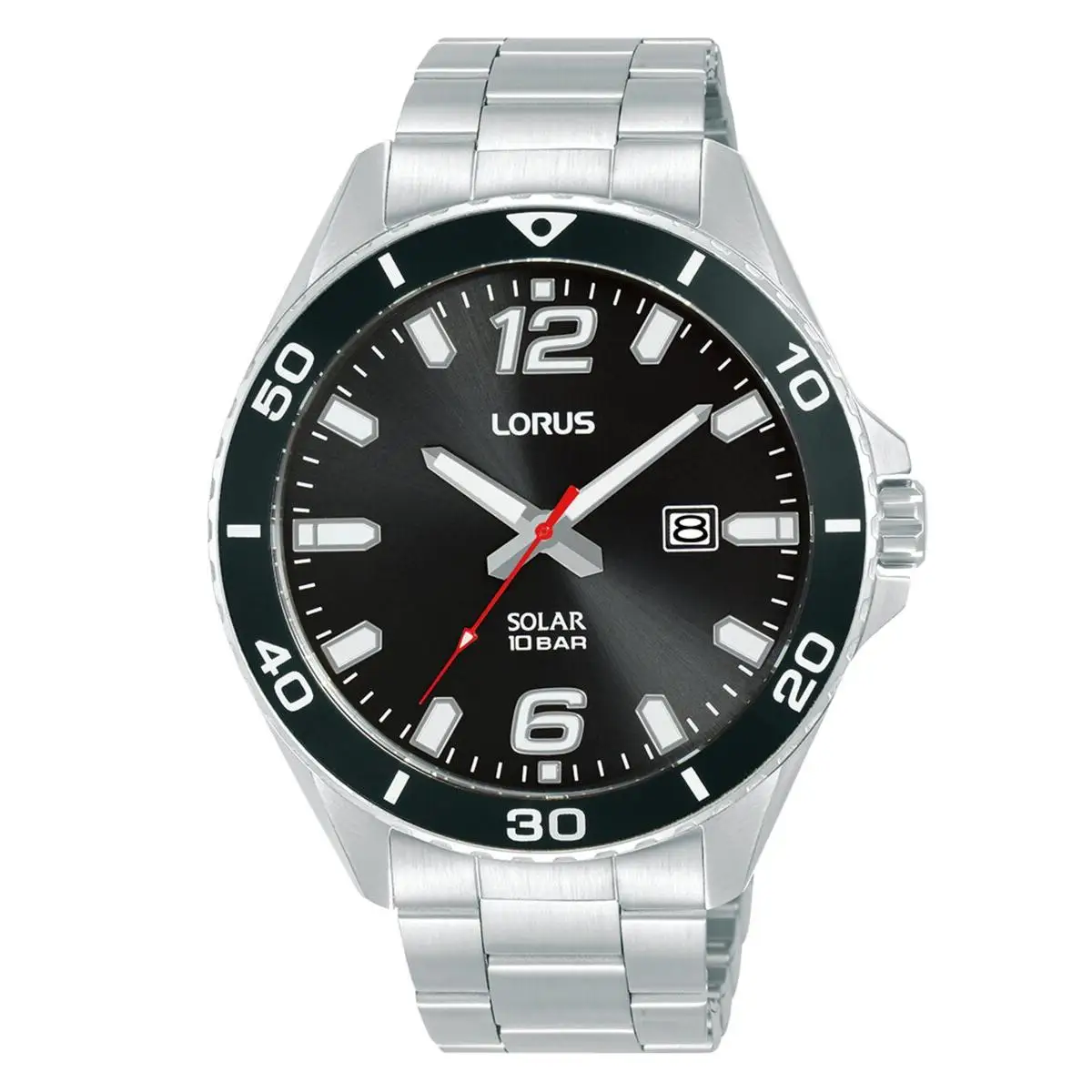 Lorus Reloj Hombre Caja De Acero Pulsera Acero De Color Plata Resistente Al Agua 10 Atm