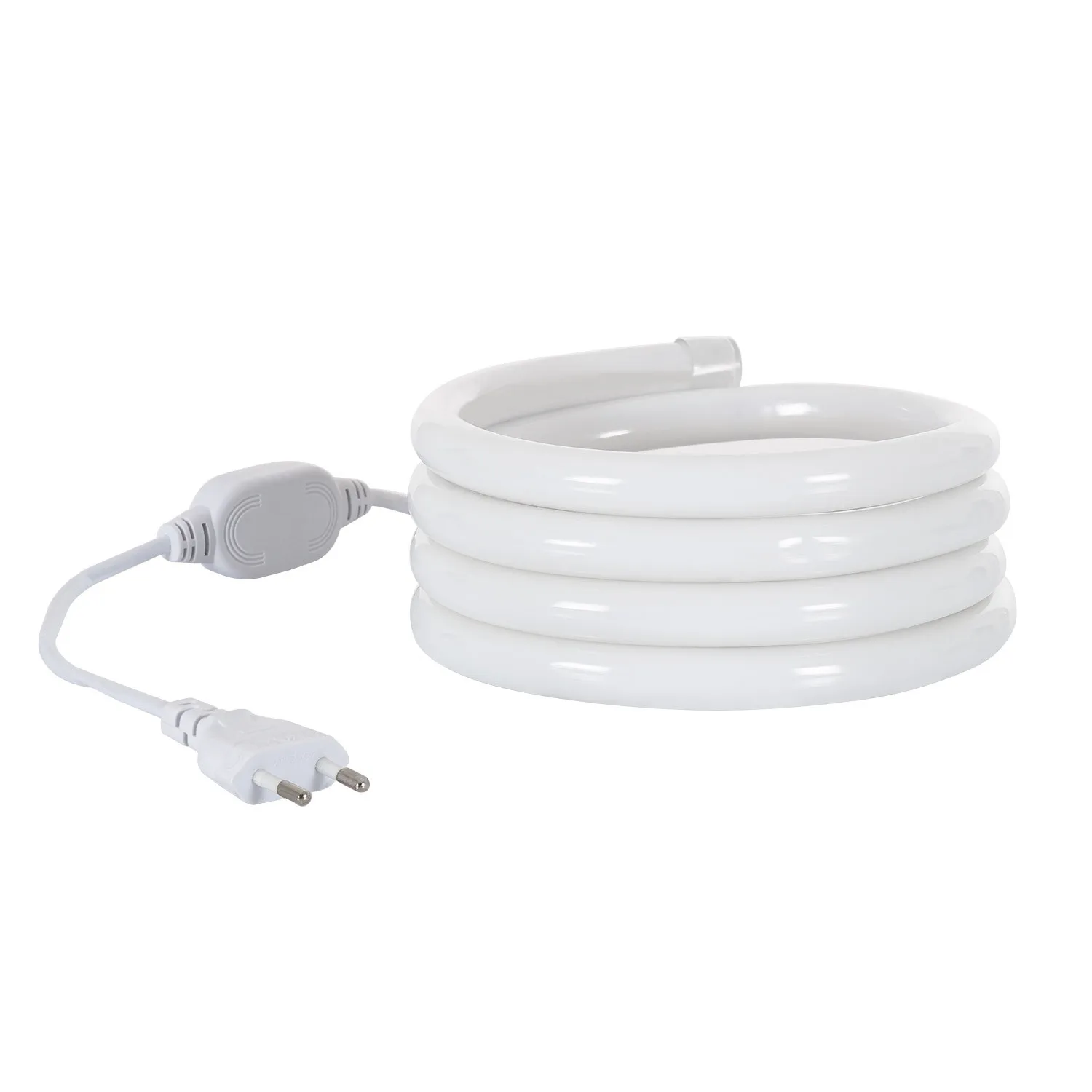Ledkia Tira Neón LED Regulable 220V AC 120 LED/m Circular 360 Blanco Frío IP67 a Medida Corte cada 100 cm