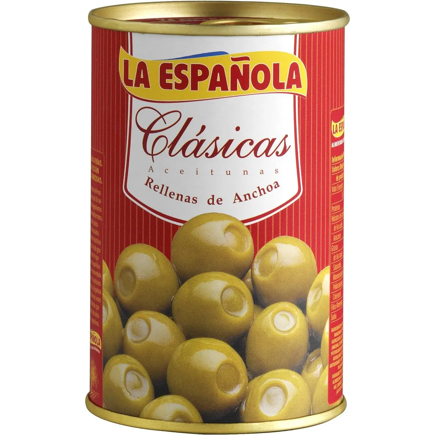 La Española - Aceitunas verdes rellenas de anchoa clásicas - 300 g - [Pack de 2]