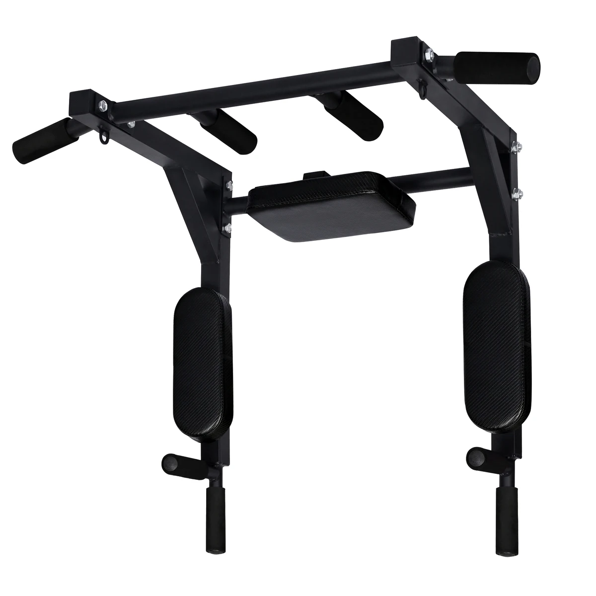 T-LoVendo Barra dominadas pared entrenamiento en casa. Doble. Con Gancho para saco boxeo para gomas de entrenamiento. Múltiples agarres. Pull up, dorsales, espalda. Crossfit. Hasta 150kg. Tornillos
