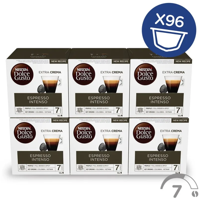 NESCAFÉ Dolce Gusto Espresso intensely-x6 pack of 16 capsules-Total: 96 capsules