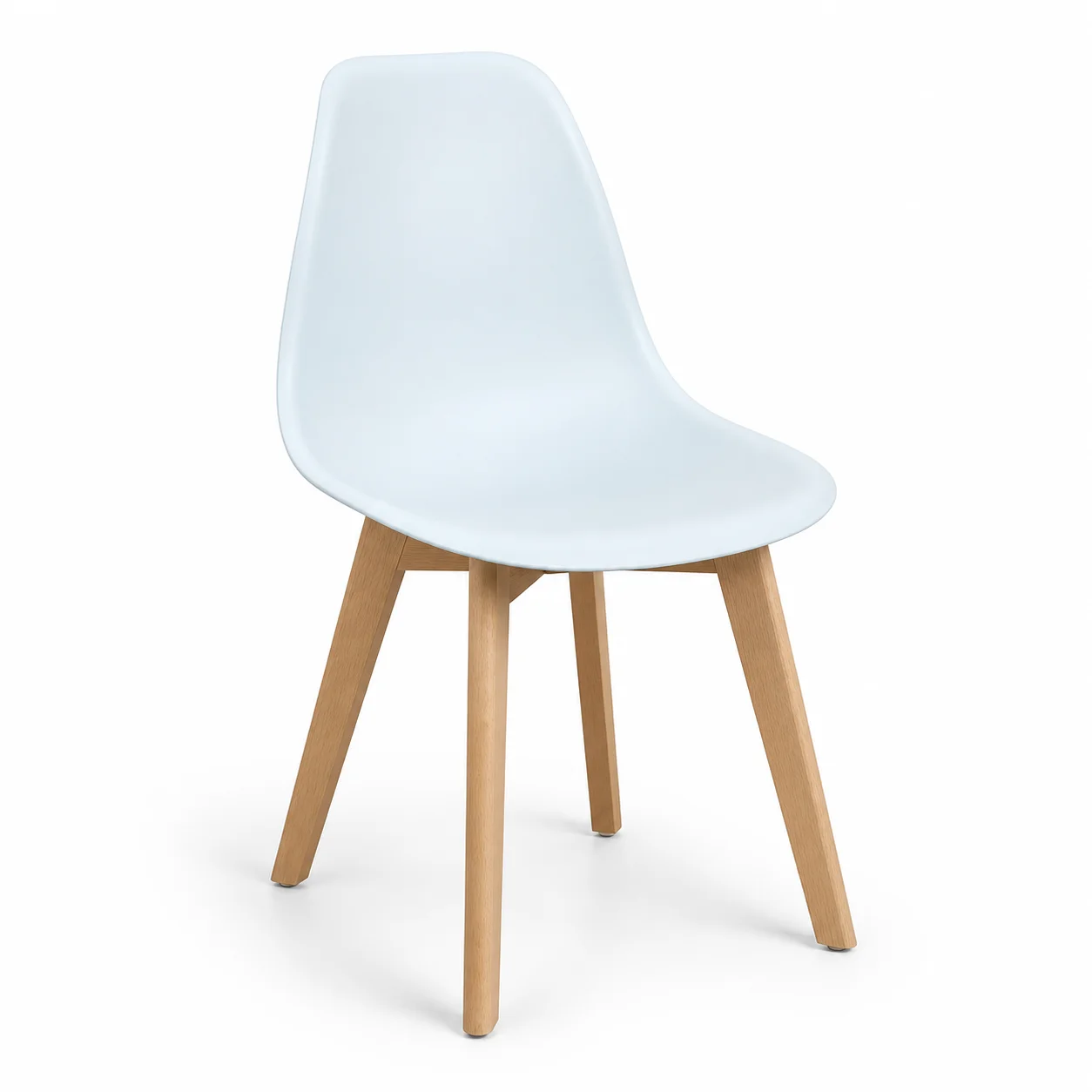 ORION91oficial® - Silla ARA Color Azul Agua Asiento Polipropileno y Patas Haya (83x46x55 cm) Estilo Escandinavo, Comedor, Hostelería, Oficina, Salón, Teletrabajo, Cocina - spaziOrion91