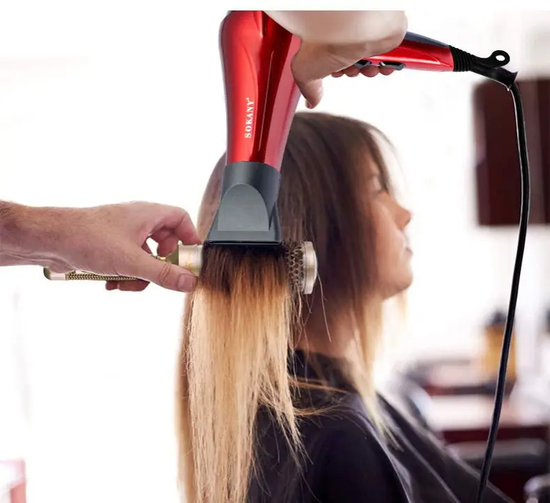 2400w hair dryer, professional hair dryer with 2 speeds and 2 temperatures. Sokany