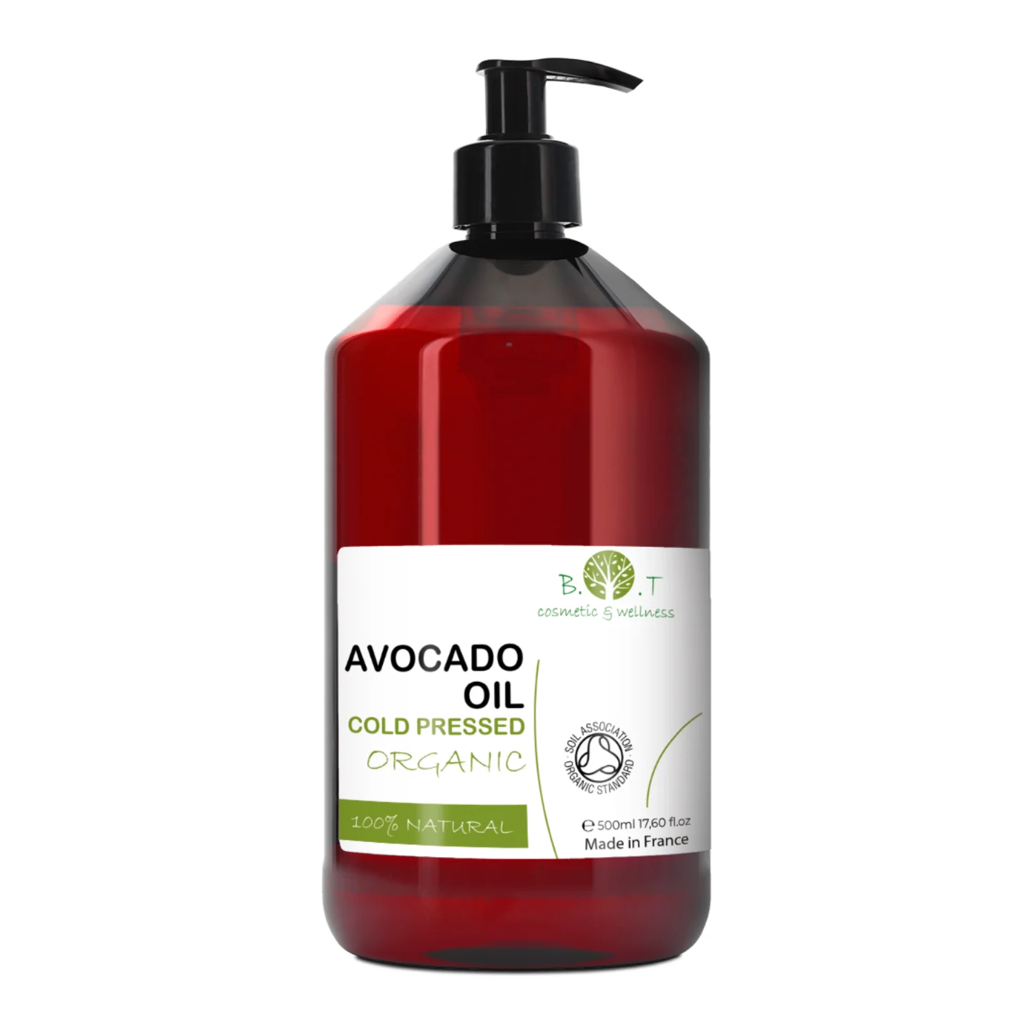 Aceite de Aguacate Bio para Masaje Corporal y Facial 100% Puro | Suero Facial Antiarrugas | Mascarilla Capilar - B.O.T Cosmetic & Wellness