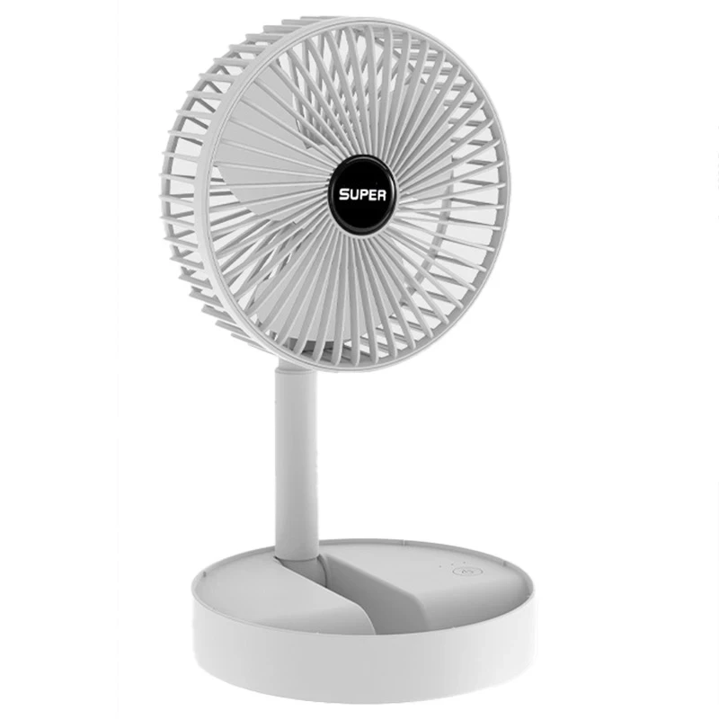 Ventilador de escritorio plegable con bateria lition，Ventilador  Portátil Recargable tres velocidades，Mini ventilador ajustable para el hogar y la Oficina, dispositivo pequeño de refrigeración,