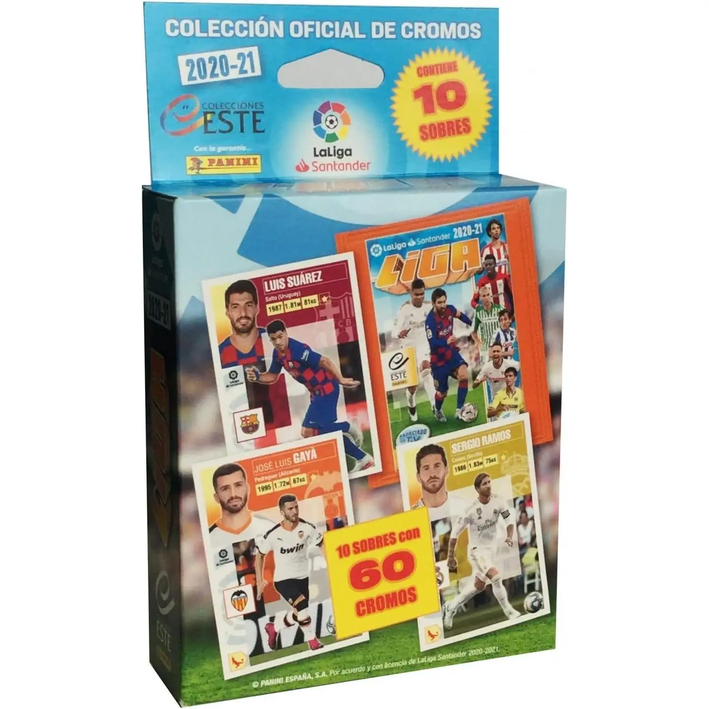 Sealed box with 10 envelopes Panini league this Santander 2020-21