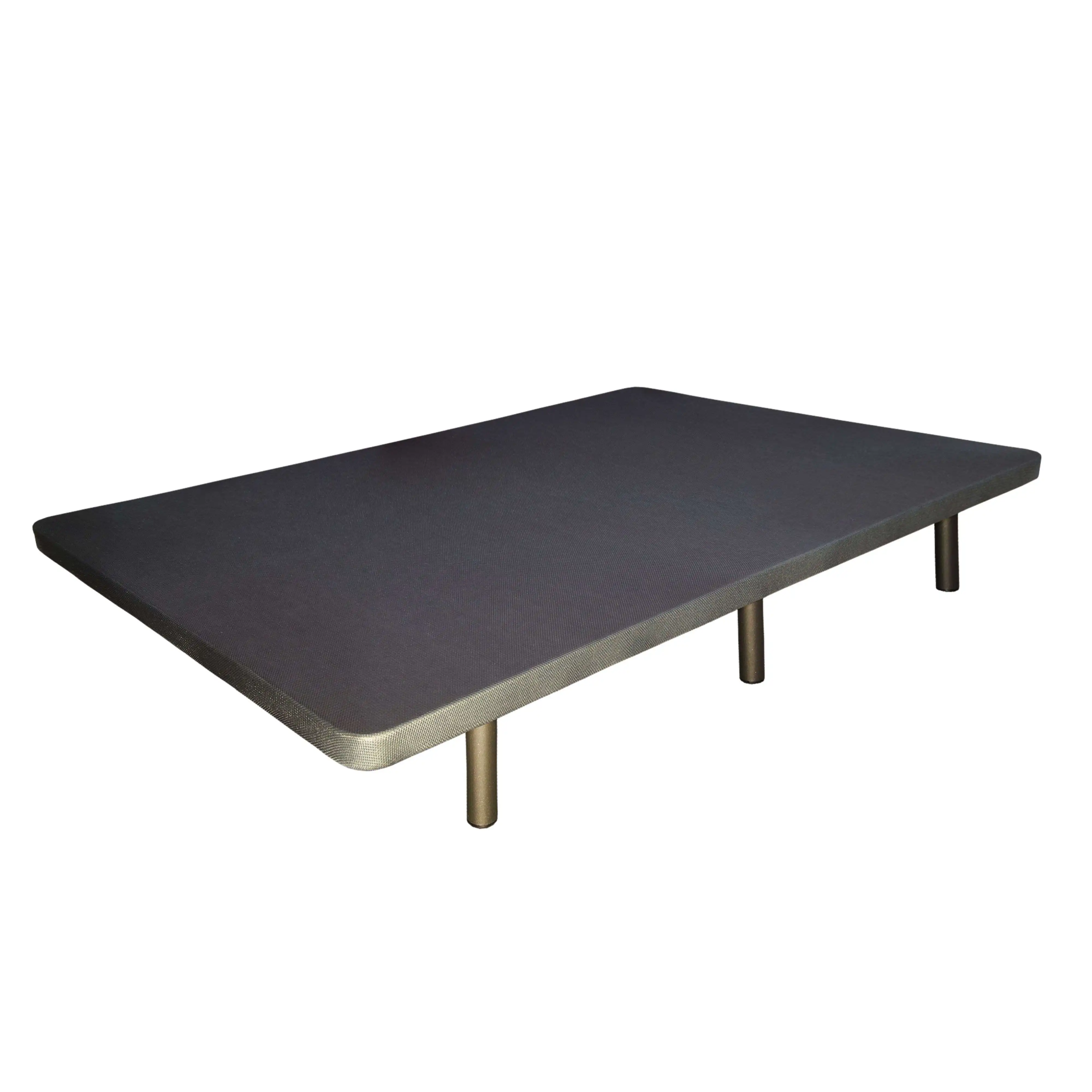 Miroytengo Base Tapizada 135x190 cm para Dormitorio 3D Estilo Contemporáneo en Color Gris Antracita con 5 Refuerzos Trasversales (CON 6 Patas)