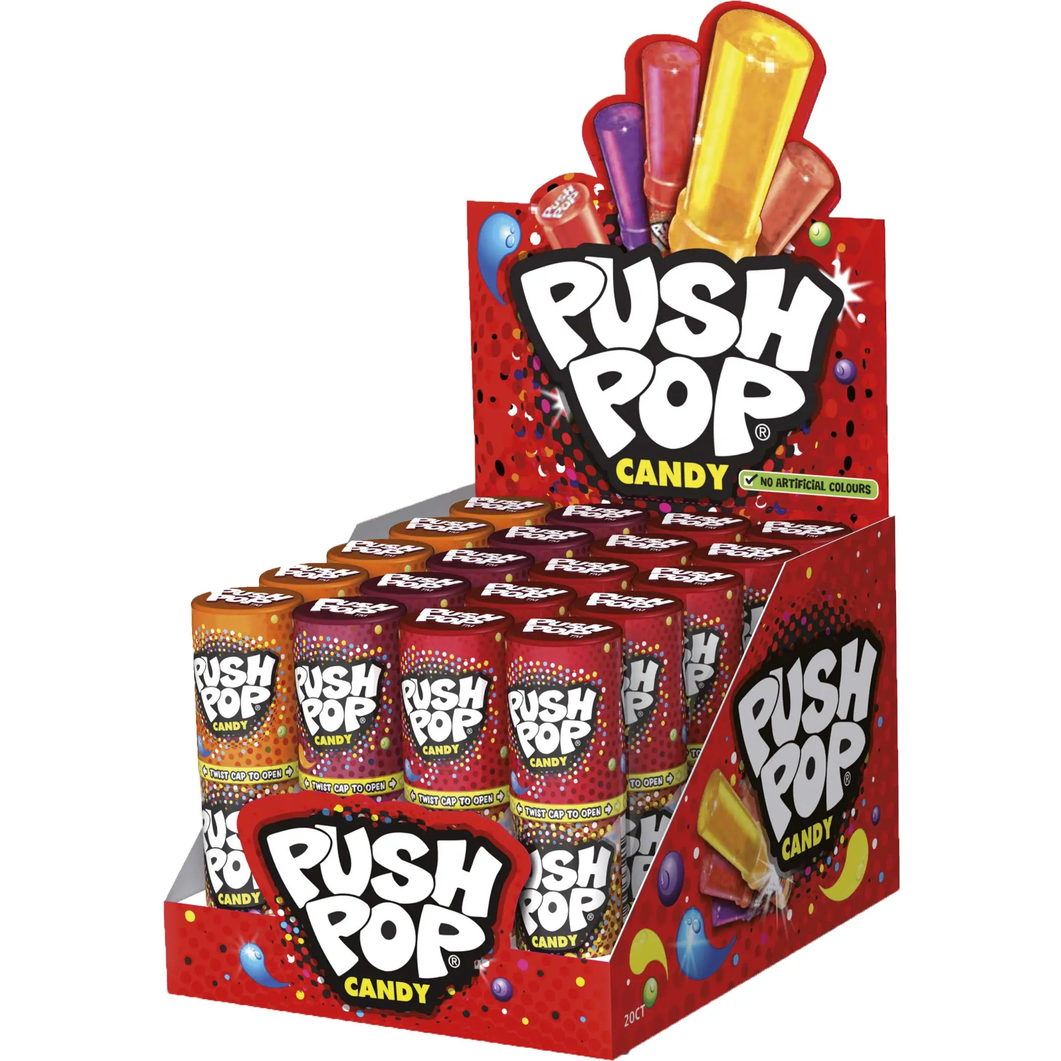 Push Pop Candy estuche de 20 unidades