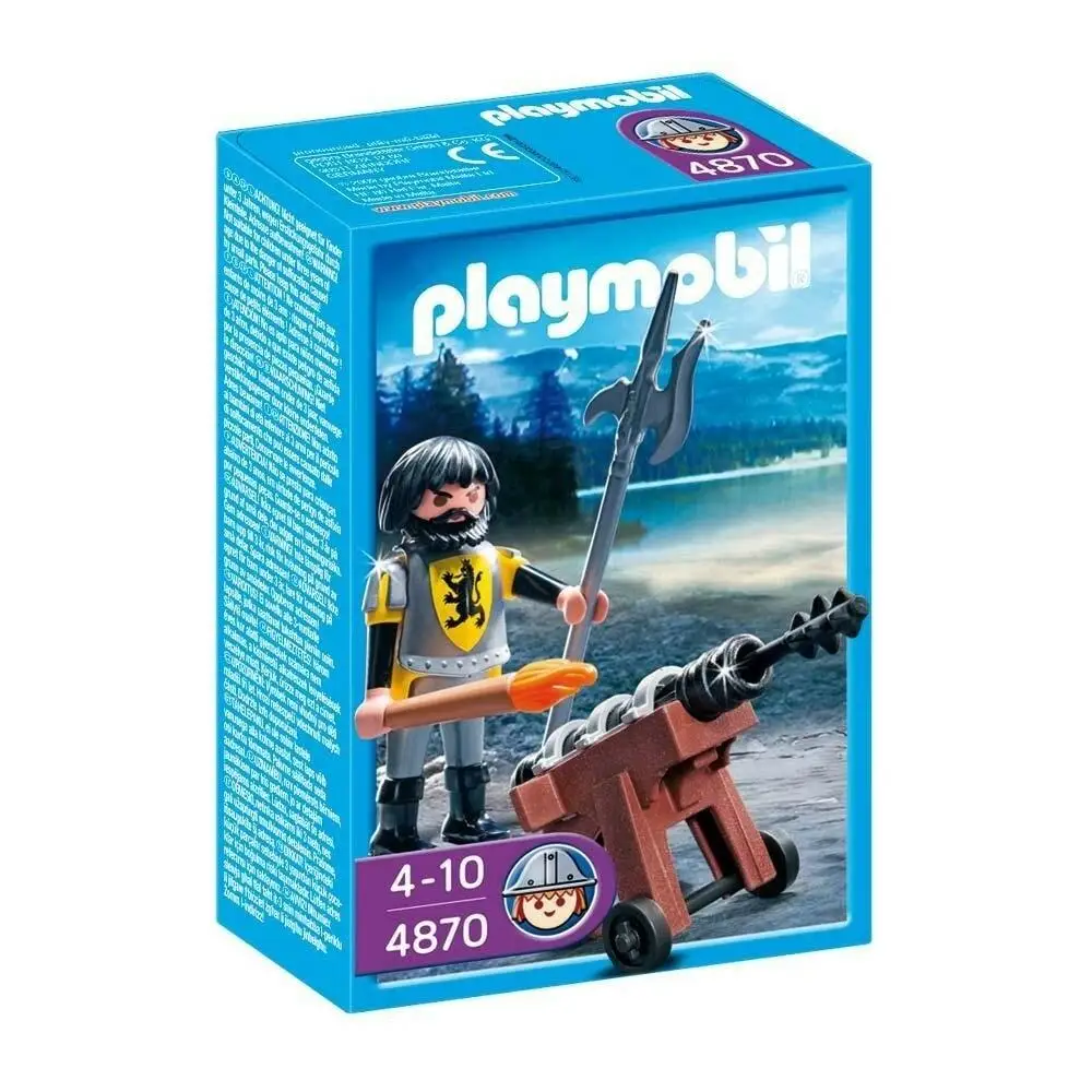PLAYMOBIL CAÑONERO DE LOS CABALLEROS DEL LEÓN, 4870, TIENDA CON LICENCIA OFICIAL, CLICKS, MEDIEVAL, GUERRERO, FIGURA, MUÑECO, ENVIO URGENTE 24-48 HORAS EN PENÍNSULA
