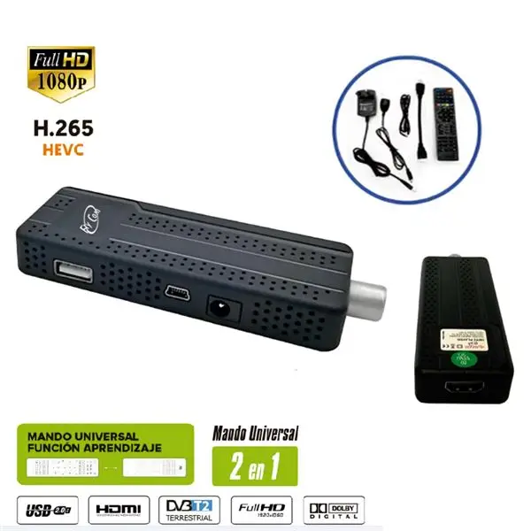 Fly flot com tdt hdmi stick tdt dvb-t2 hd decoder h.265 scart