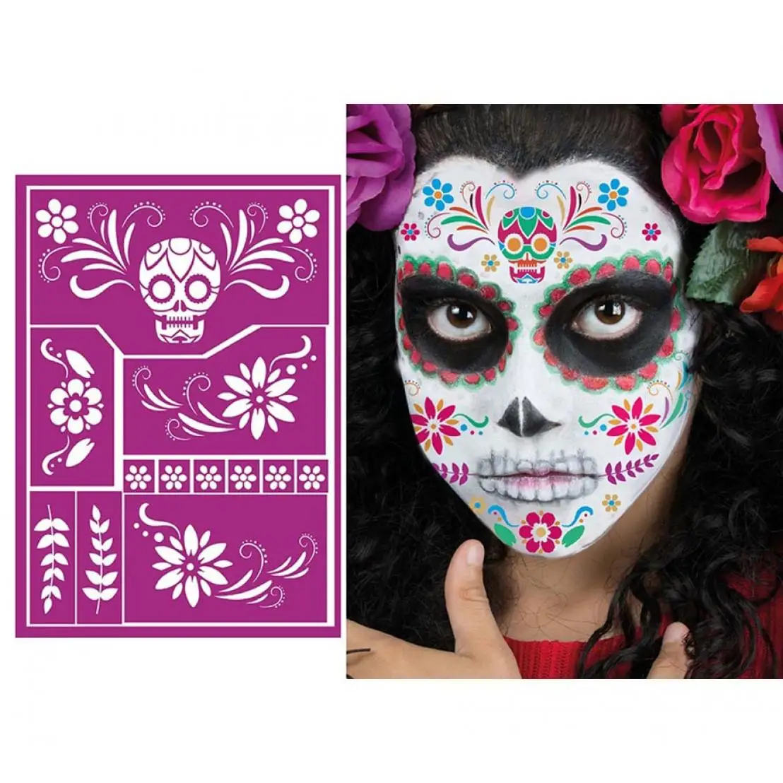Guirca children's Catrina makeup Template
