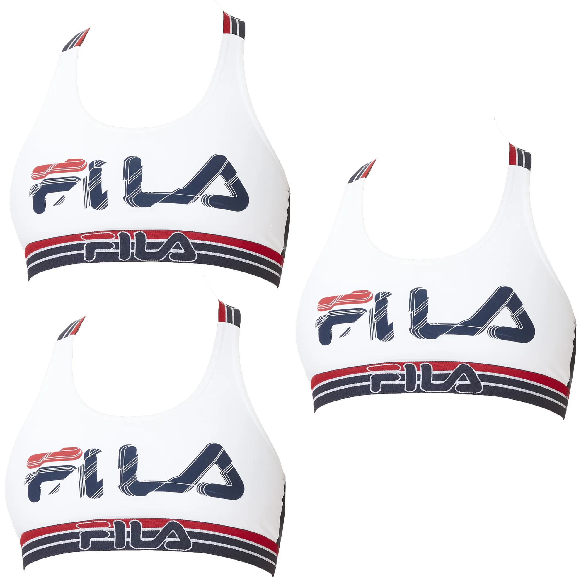 Sujetador deportivo en poliamida resistente FILA color blanco