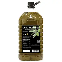 Extra virgin olive oil - 5l bottle - origin jaén - andalusia - cooperativa oleoestrella oil