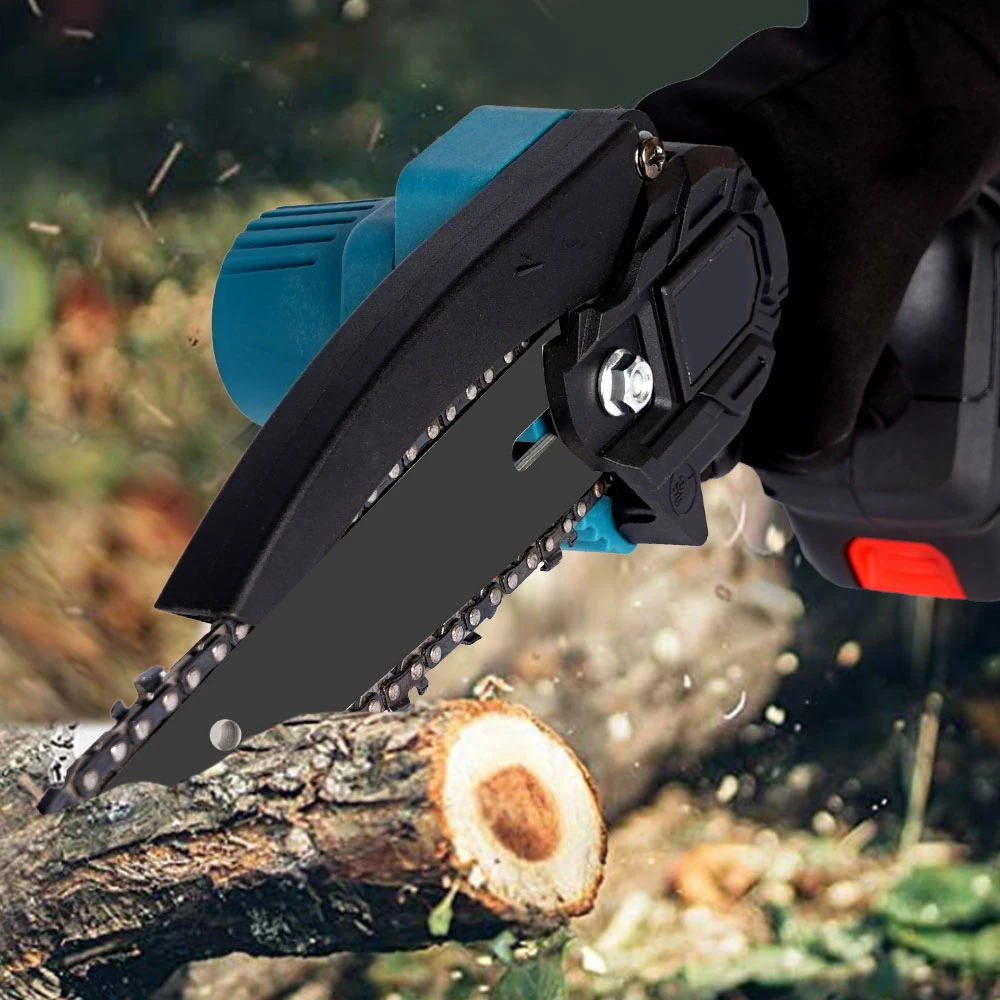 3000W 6Inch Electric Chain Saw Handheld Portable Mini Chainsaw Tree Wood Cutter Pruning Garden Power Tool For Makita 18V Battery