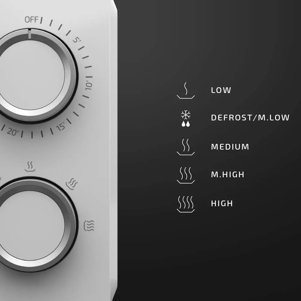 Cecotec proclean microwave 3010 20l 700w-ready2clean coating-3DWave technology-timer 30min - 6 power levels-defrost mode
