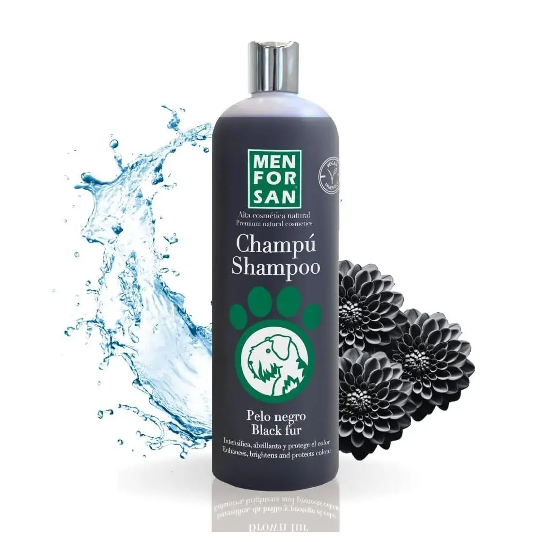 Menforsan Champú Pelo Negro para Perros - 300 ml