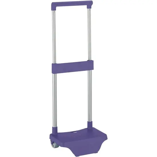 SAFTA - CARRO PORTA.PQÑO. LILA PANT.2087C - Carro pequeño para Mochila Fabricado en España Sistema de sujeción para mochilas UNIVERSAL - Carro para mochilas