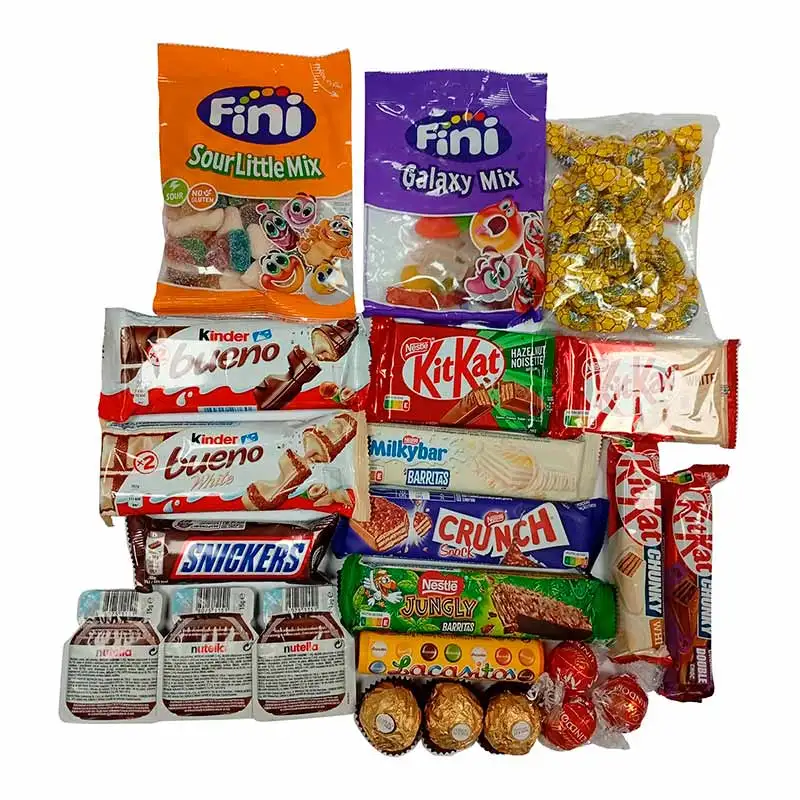 Deliex delicias de Extremadura. Surtido de chocolates para regalo. Cestas de chocolates para regalar. Regalo original para mujer y hombre amantes de lo dulce. (SURTIDO 5)