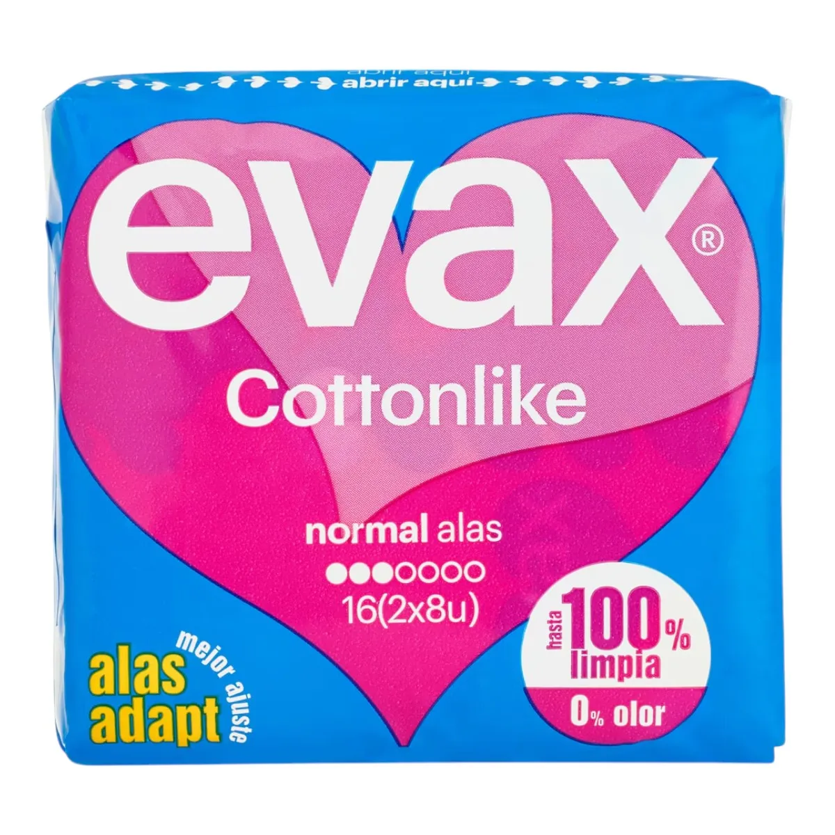 Evax Cottonlike Normal with Wings - Pack of 4 Bags (64 Total Pads) for feminine hygiene, featuring a superabsorbent core and odor-neutralizing beads, ideal for comfortable protection during menstruation. #3
