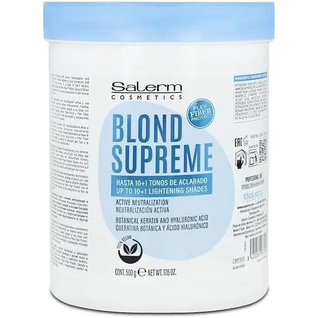 SALERM DECOLORANTE BLOND SUPREME  500gr. - Tecnología Plex Fiber Protect