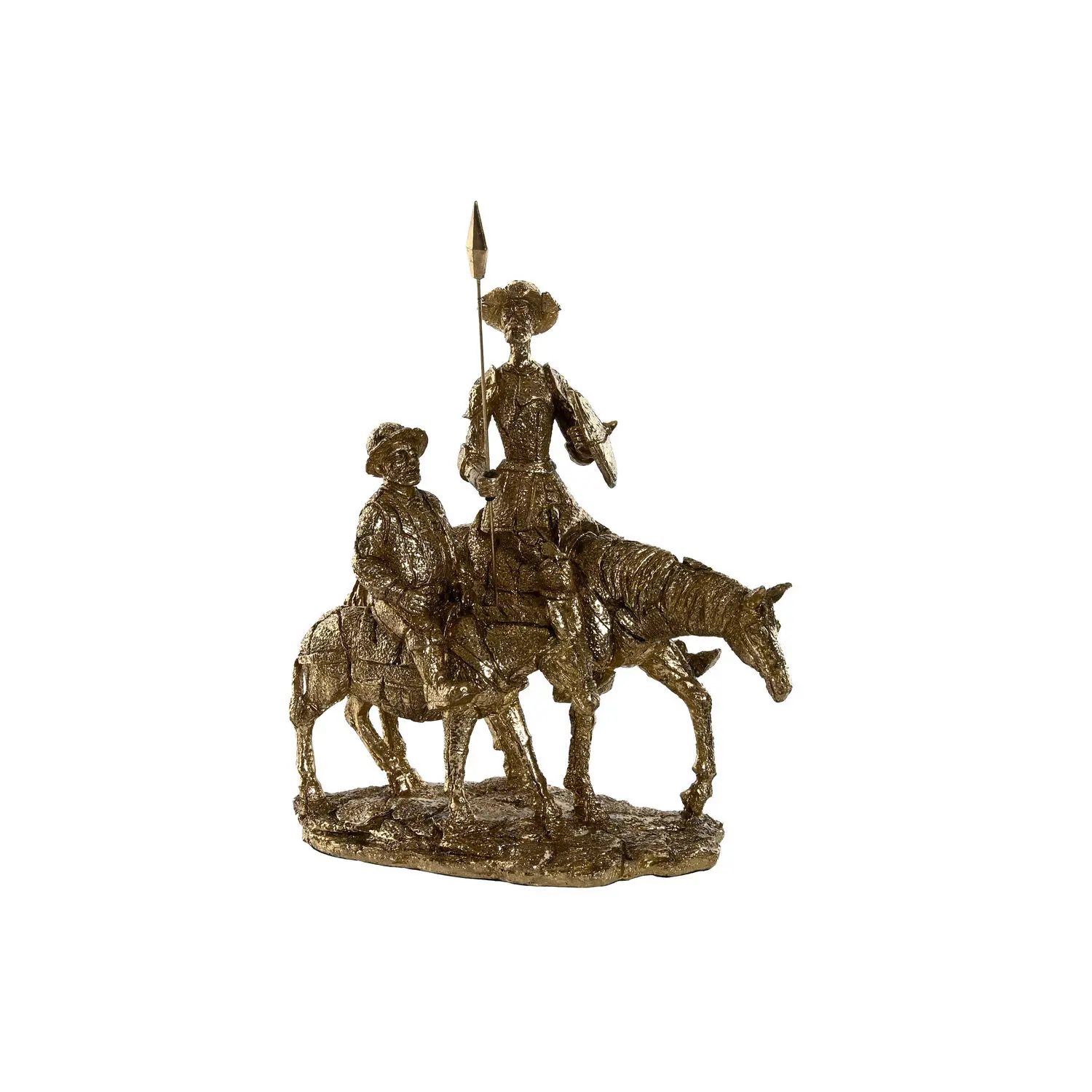 Figura resina 29x15x36 quijote dorado , El mejor complemento para tu hogar.