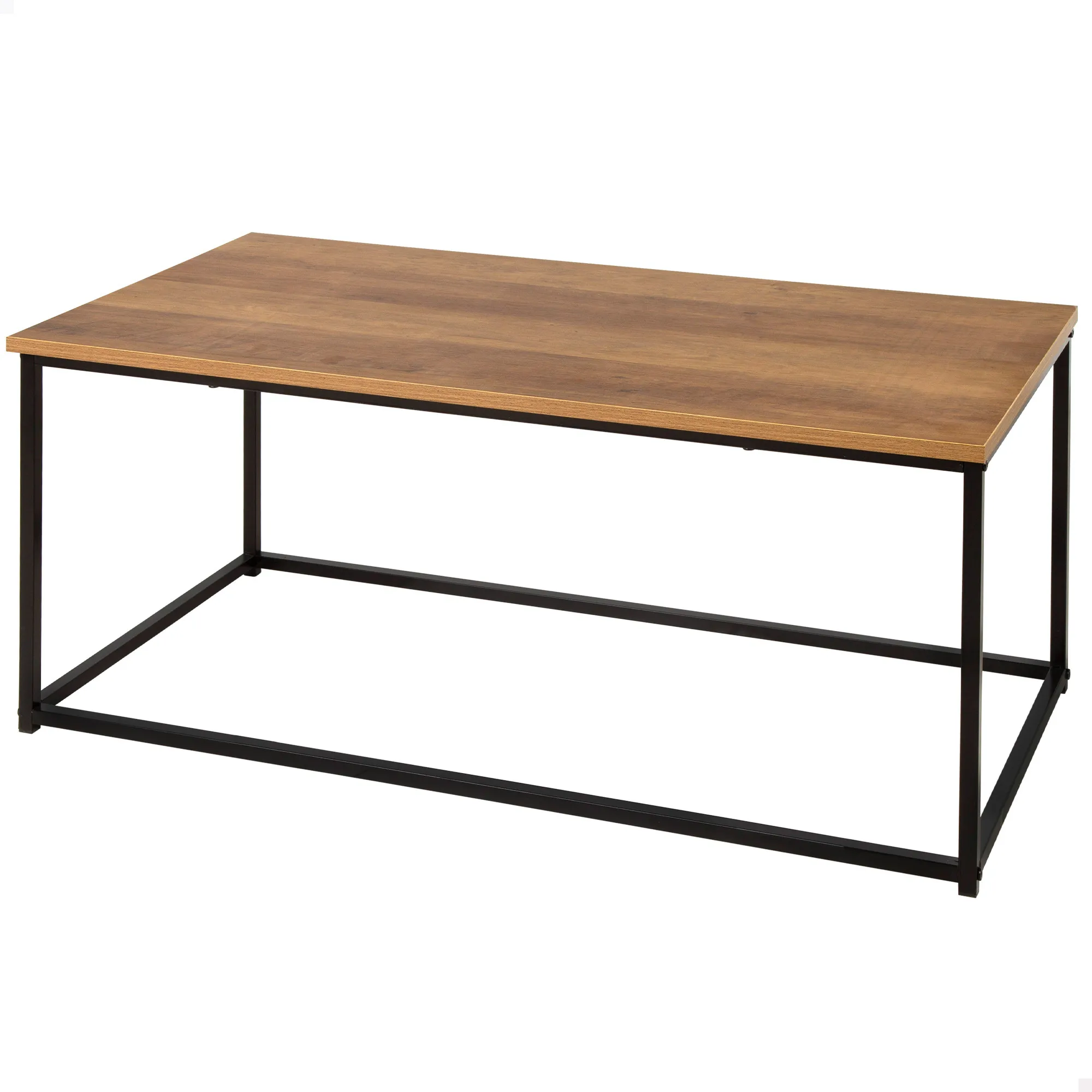 Max Home - Mesa auxiliar, 90x48x40 cm, peso máximo soportado 20kg, diseño moderno, minimalista, mesas de centro, estructura metálica negra café, para salón, comedor, oficina