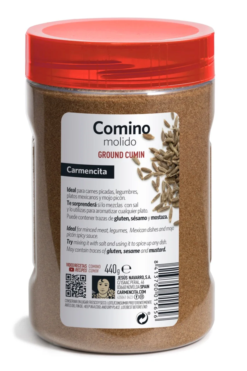 Ground cumin jar 440 grs.