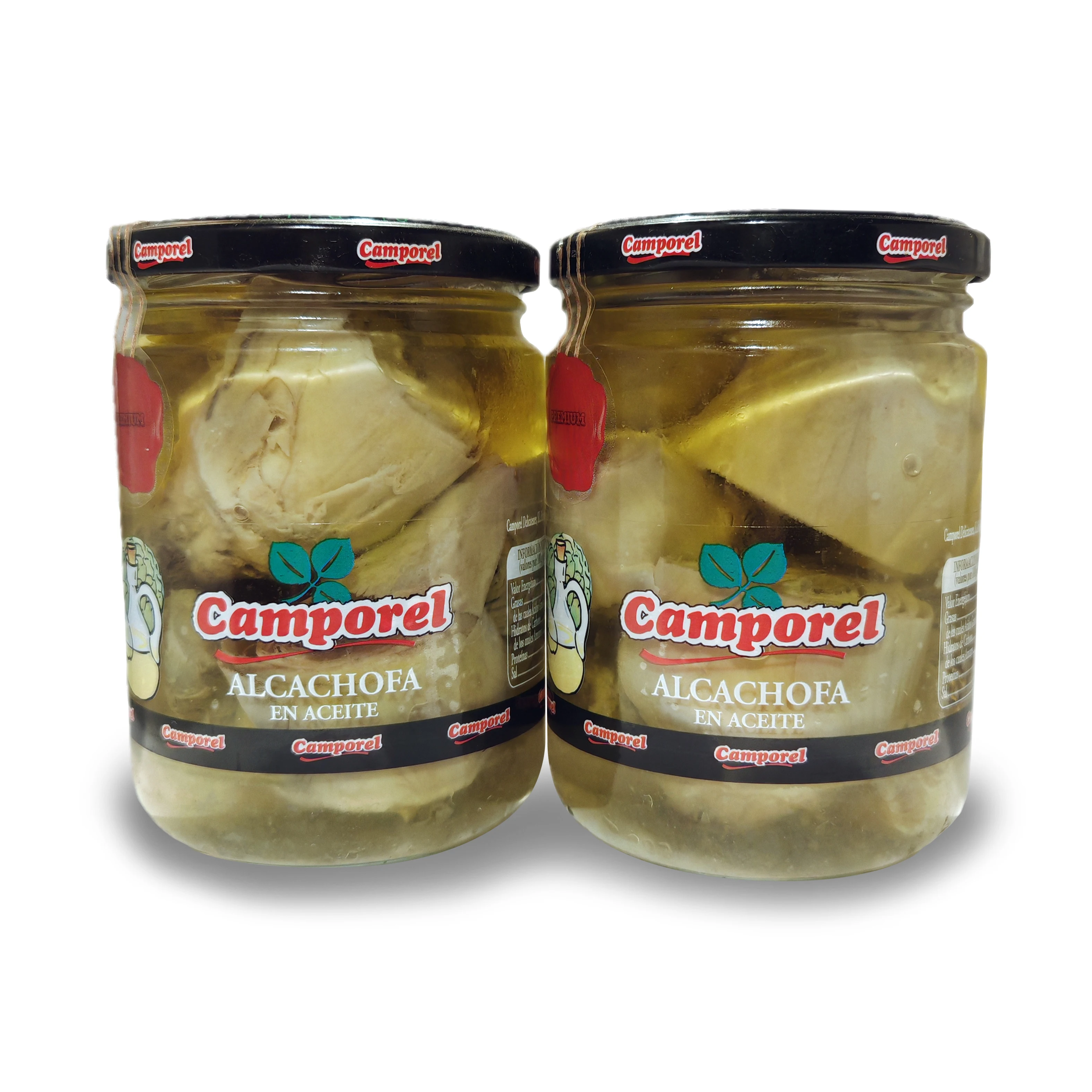 Alcachofas en aceite (Pack de 2 unidades de 390g). Marca Camporel